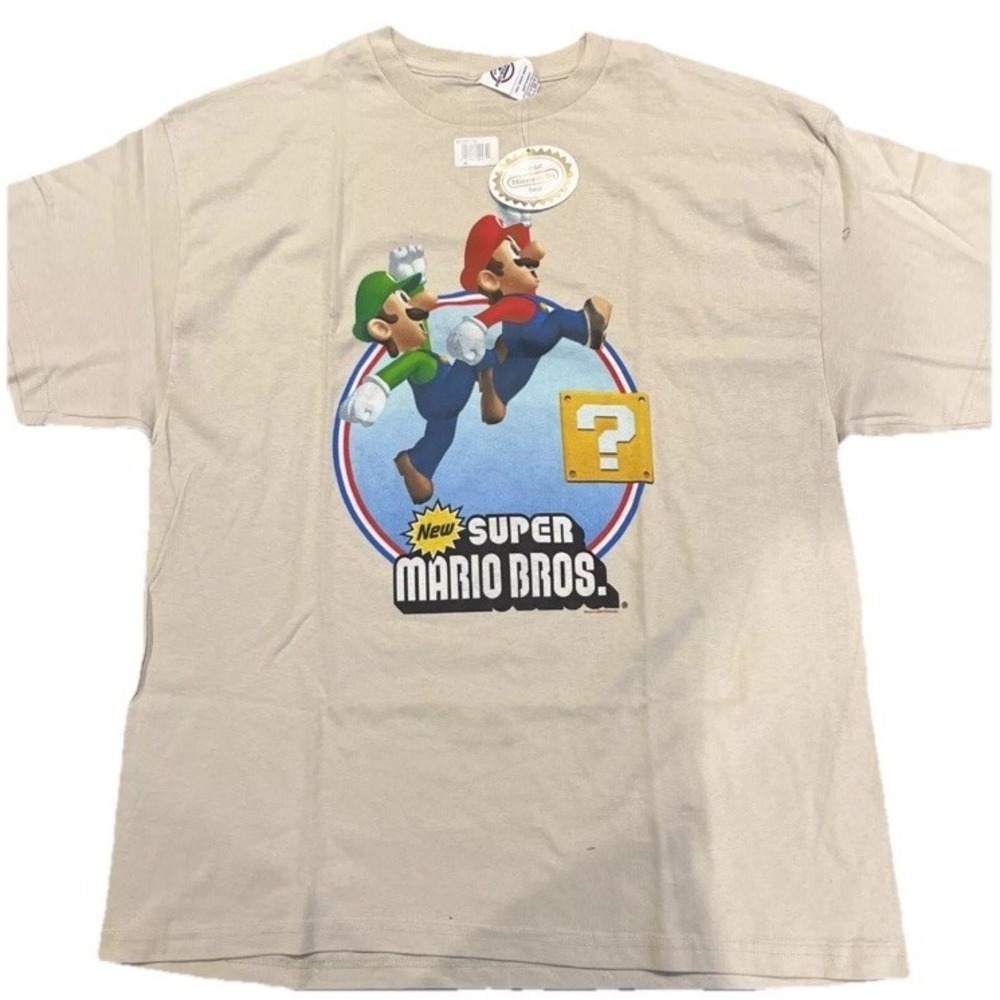 2009 Official Nintendo Seal New Super Mario‎ Bros XL Promo T-shirt NWT